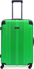 Carry-on expandable suitcase with wheels, green, 28 inches
